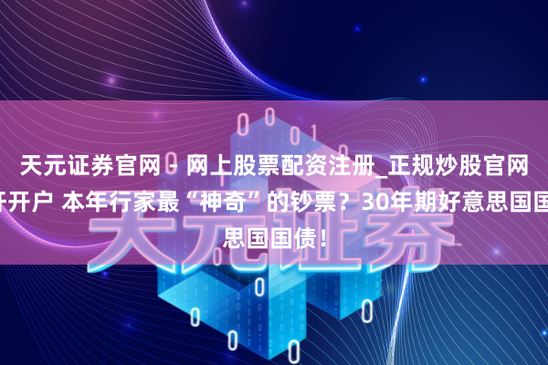 天元证券官网 - 网上股票配资注册_正规炒股官网杠杆开户 本年行家最“神奇”的钞票？30年期好意思国国债！