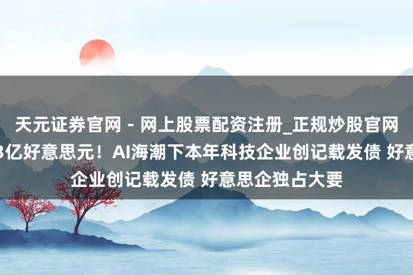 天元证券官网 - 网上股票配资注册_正规炒股官网杠杆开户 4283亿好意思元！AI海潮下本年科技企业创记载发债 好意思企独占大要