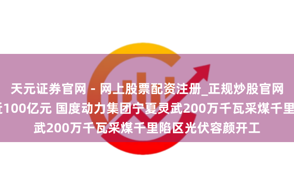 天元证券官网 - 网上股票配资注册_正规炒股官网杠杆开户 总投资近100亿元 国度动力集团宁夏灵武200万千瓦采煤千里陷区光伏容颜开工